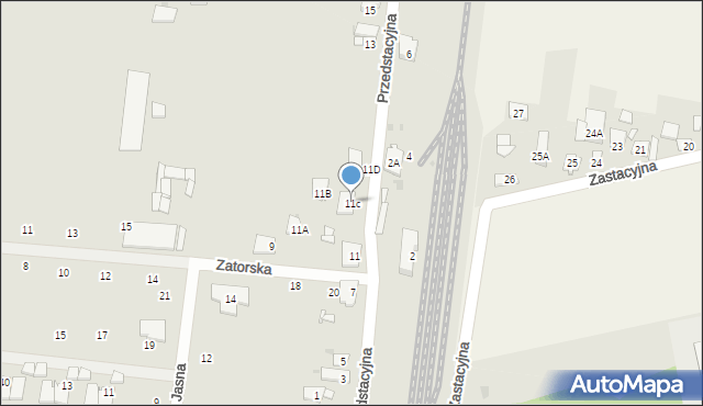 Grójec, Przedstacyjna, 11c, mapa Grójec