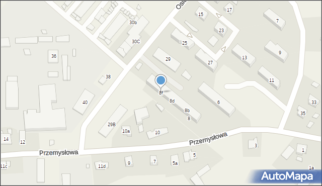 Gronowo Elbląskie, Przemysłowa, 8f, mapa Gronowo Elbląskie