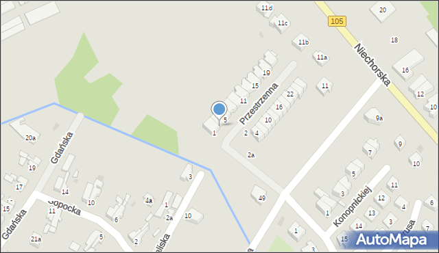 Gryfice, Przestrzenna, 3, mapa Gryfice