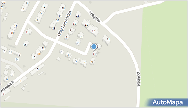 Gryfino, Przytulna, 11, mapa Gryfino