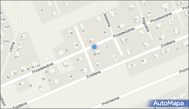 Grzędzice, Przedwiośnie, 19, mapa Grzędzice