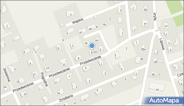 Grzędzice, Przedwiośnie, 6, mapa Grzędzice