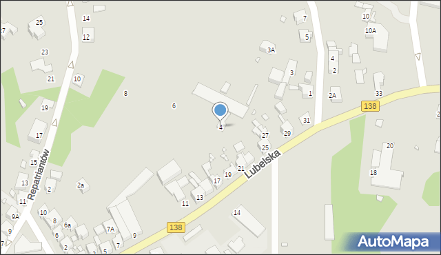 Gubin, Przesiedleńców, 4, mapa Gubin