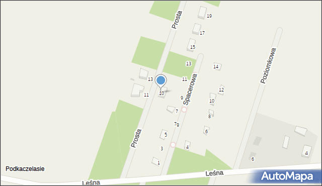 Gulczewo, Prosta, 10, mapa Gulczewo