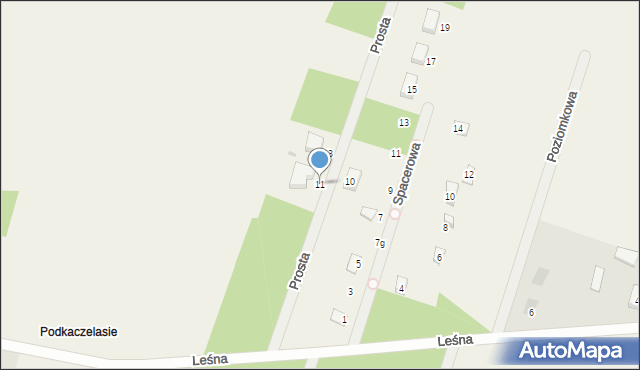 Gulczewo, Prosta, 11, mapa Gulczewo