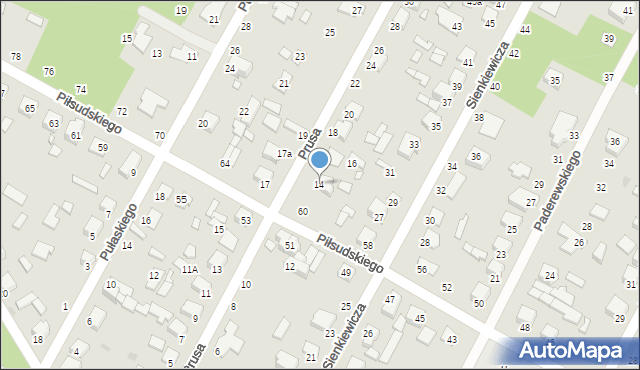 Halinów, Prusa, 14, mapa Halinów