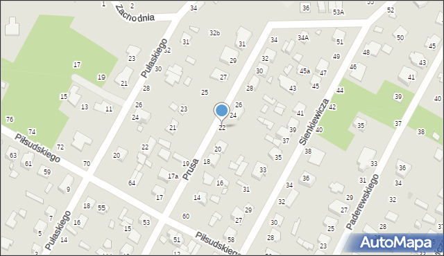 Halinów, Prusa, 22, mapa Halinów