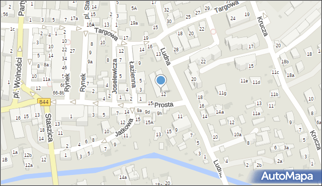 Hrubieszów, Prosta, 15e, mapa Hrubieszów