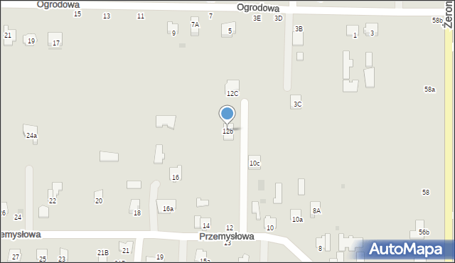 Hrubieszów, Przemysłowa, 12b, mapa Hrubieszów