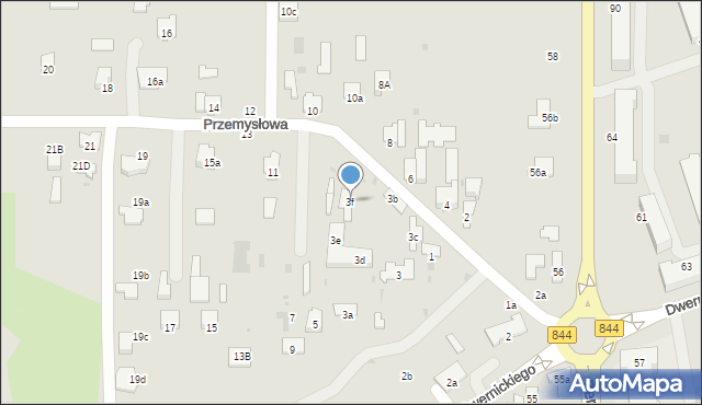 Hrubieszów, Przemysłowa, 3f, mapa Hrubieszów