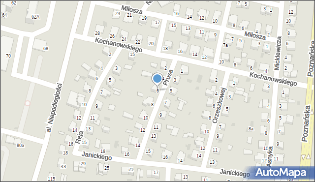 Inowrocław, Prusa Bolesława, 6, mapa Inowrocławia