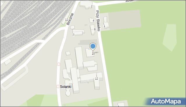 Inowrocław, Przy Stawku, 10, mapa Inowrocławia