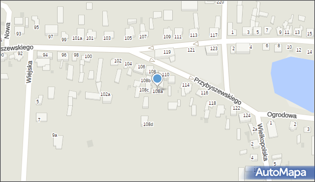 Inowrocław, Przybyszewskiego Stanisława, 108a, mapa Inowrocławia