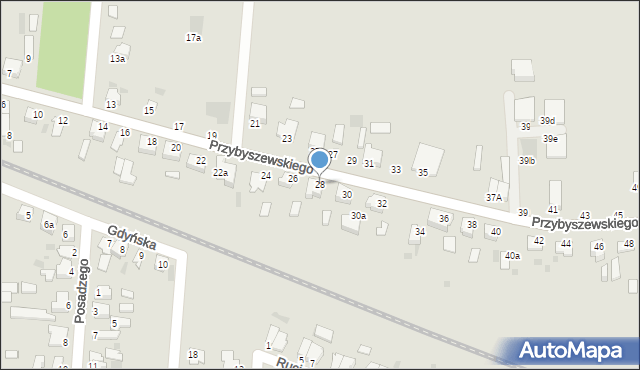 Inowrocław, Przybyszewskiego Stanisława, 28, mapa Inowrocławia