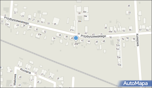 Inowrocław, Przybyszewskiego Stanisława, 40a, mapa Inowrocławia