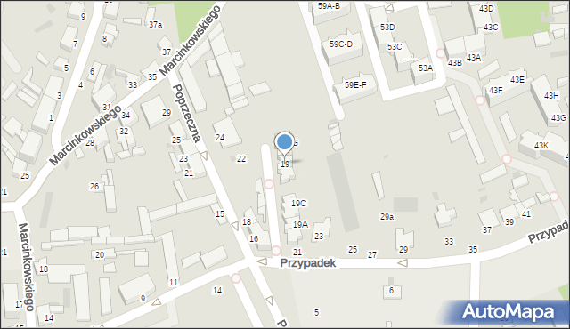 Inowrocław, Przypadek, 19, mapa Inowrocławia