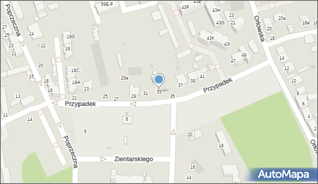 Inowrocław, Przypadek, 33, mapa Inowrocławia