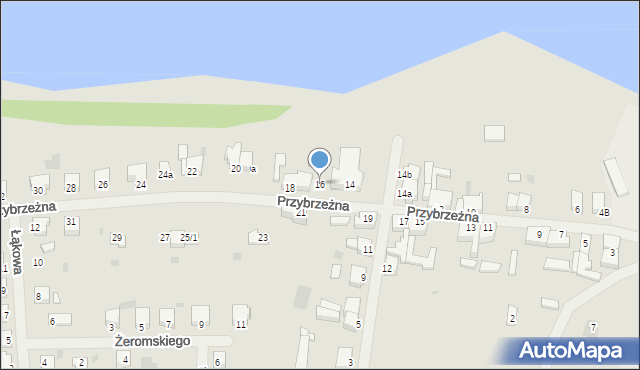 Ińsko, Przybrzeżna, 16, mapa Ińsko