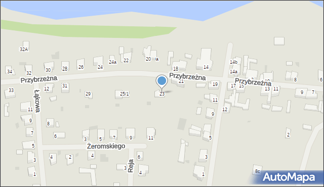 Ińsko, Przybrzeżna, 23, mapa Ińsko