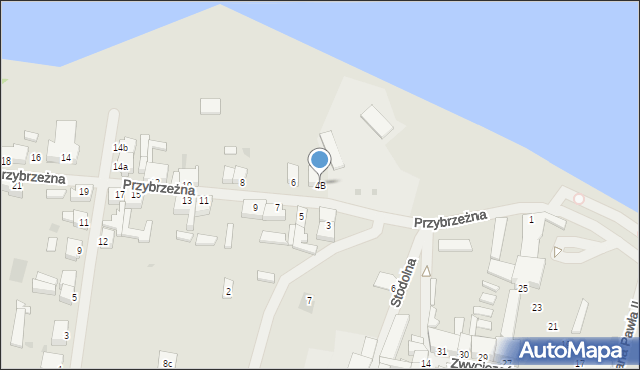 Ińsko, Przybrzeżna, 4B, mapa Ińsko