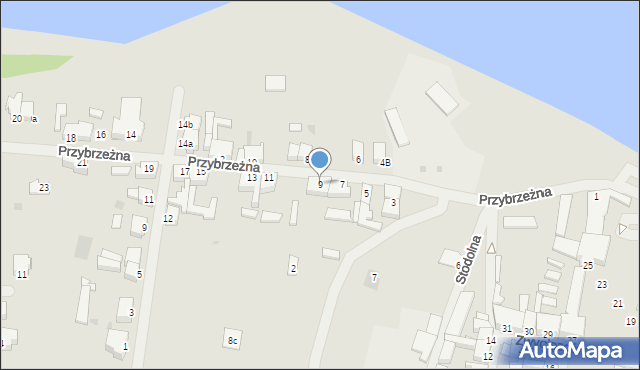 Ińsko, Przybrzeżna, 9, mapa Ińsko