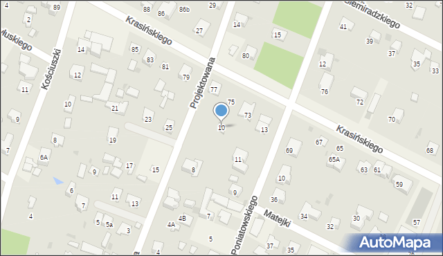 Izabelin C, Projektowana, 10, mapa Izabelin C