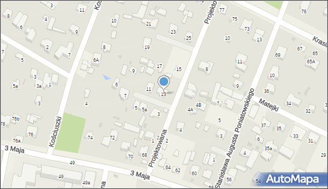 Izabelin C, Projektowana, 13, mapa Izabelin C