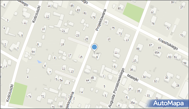 Izabelin C, Projektowana, 8a, mapa Izabelin C