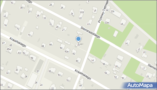 Izabelin C, Przerwy-Tetmajera Kazimierza, 11, mapa Izabelin C