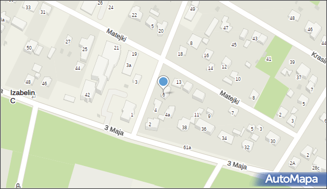 Izabelin C, Przerwy-Tetmajera Kazimierza, 6, mapa Izabelin C