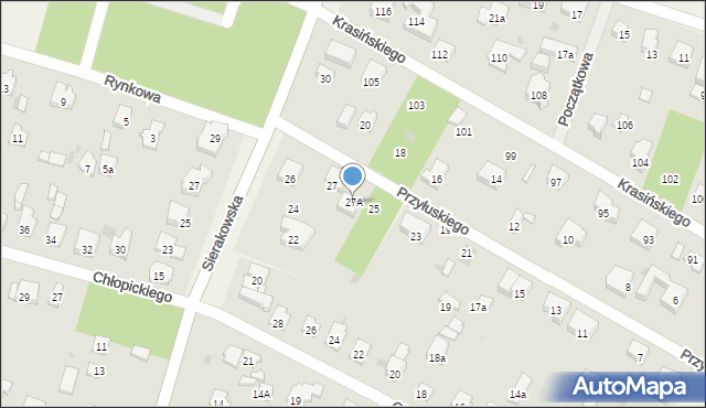 Izabelin C, Przyłuskiego Jakuba, 27A, mapa Izabelin C