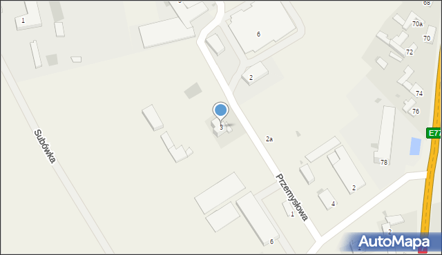 Jabłonka, Przemysłowa, 3, mapa Jabłonka