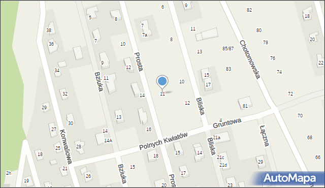 Jabłonna, Prosta, 11, mapa Jabłonna