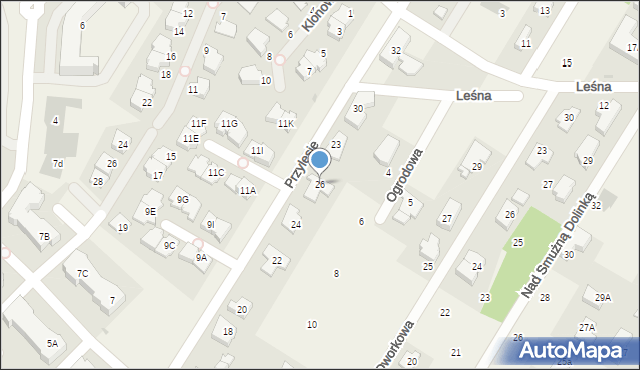Jabłonna, Przylesie, 26, mapa Jabłonna
