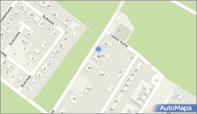 Jabłonna, Przylesie, 56, mapa Jabłonna