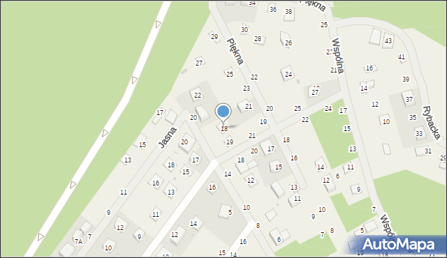 Jackowo, Prosta, 18, mapa Jackowo