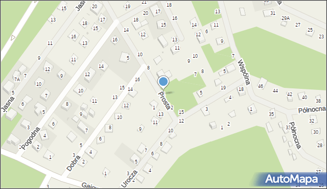 Jackowo, Prosta, 4, mapa Jackowo