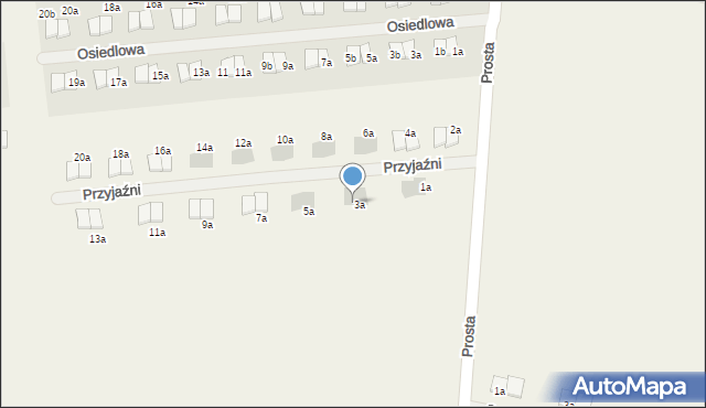 Janczewo, Przyjaźni, 3b, mapa Janczewo