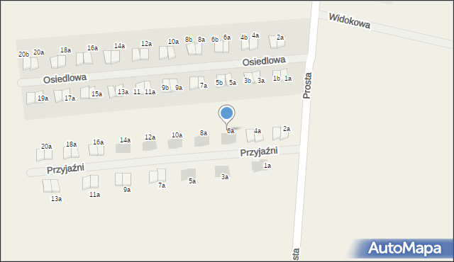 Janczewo, Przyjaźni, 6b, mapa Janczewo