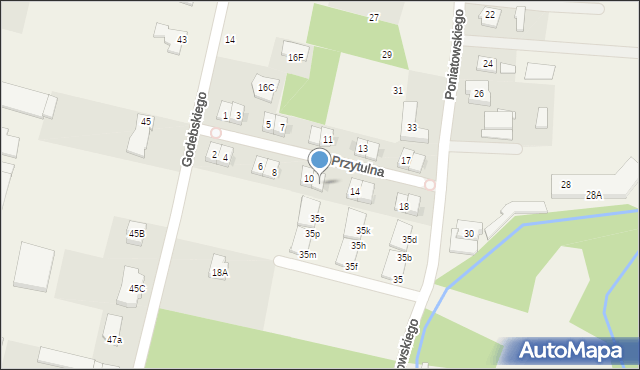 Janki, Przytulna, 12, mapa Janki