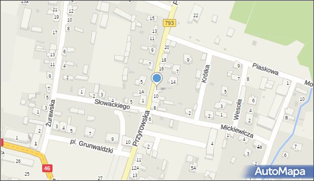 Janów, Przyrowska, 12, mapa Janów