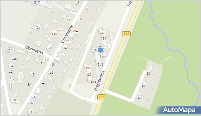 Janów, Przyrowska, 21/4, mapa Janów