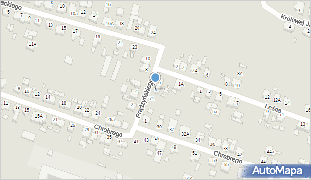 Jarocin, Prądzyńskiego Ignacego, gen., 3, mapa Jarocin