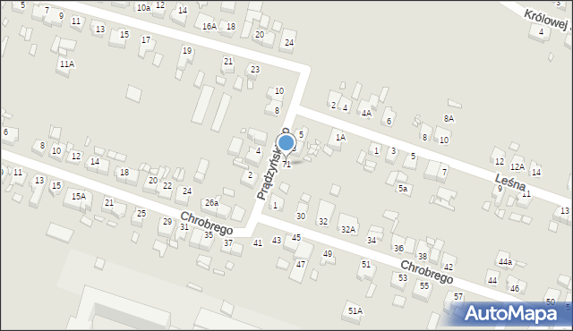 Jarocin, Prądzyńskiego Ignacego, gen., 71, mapa Jarocin