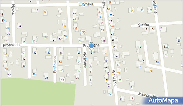 Jarocin, Prośniana, 2, mapa Jarocin