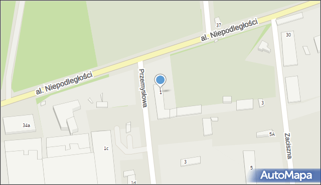 Jarocin, Przemysłowa, 1, mapa Jarocin