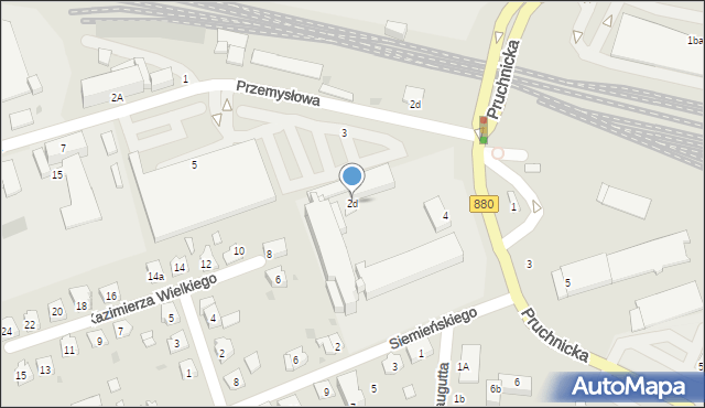 Jarosław, Pruchnicka, 2d, mapa Jarosławia