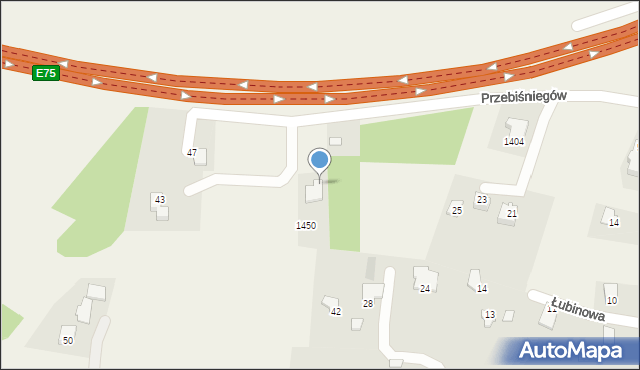 Jasienica, Przebiśniegów, 39, mapa Jasienica