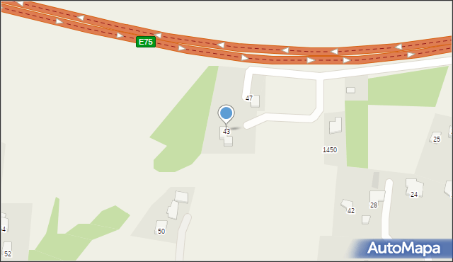 Jasienica, Przebiśniegów, 43, mapa Jasienica