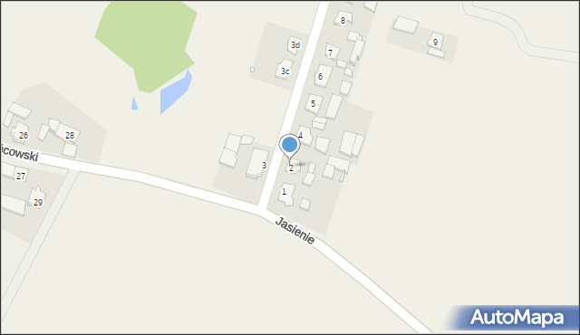 Jasienie, Przysiółek Wawrzyńcowski, 2, mapa Jasienie